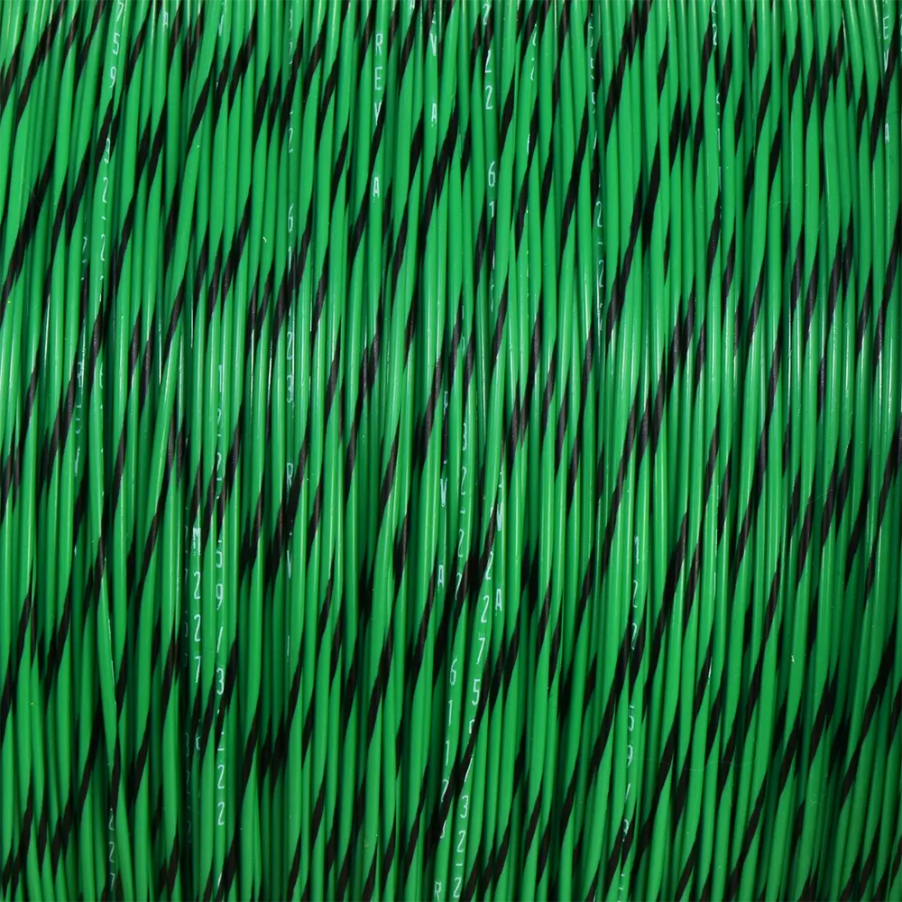 GREEN/BLACK WIRE TEFZEL 22 AWG