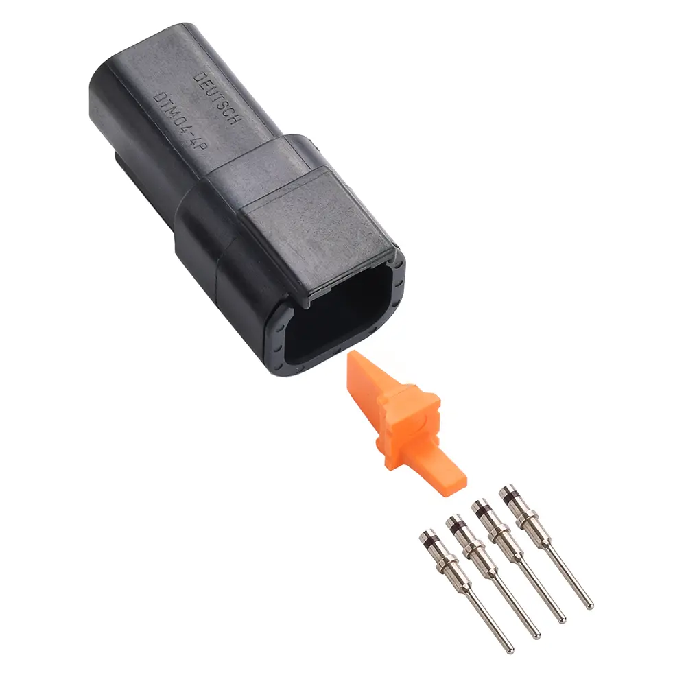 DTM 4 Way Receptacle Kit Nickle Solid 18-16 Black