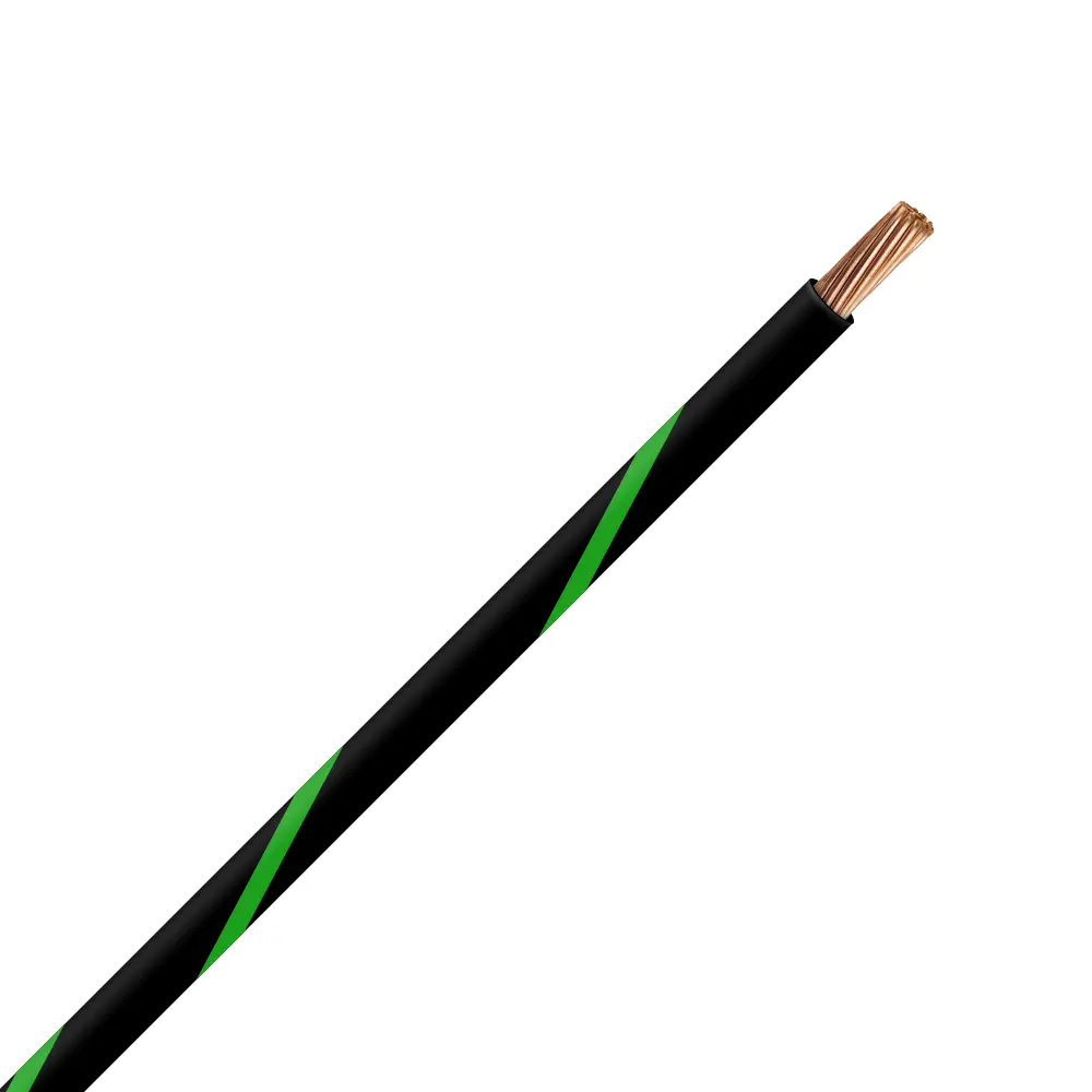 TXL 18 BLACK/GREEN STRIPED WIRE