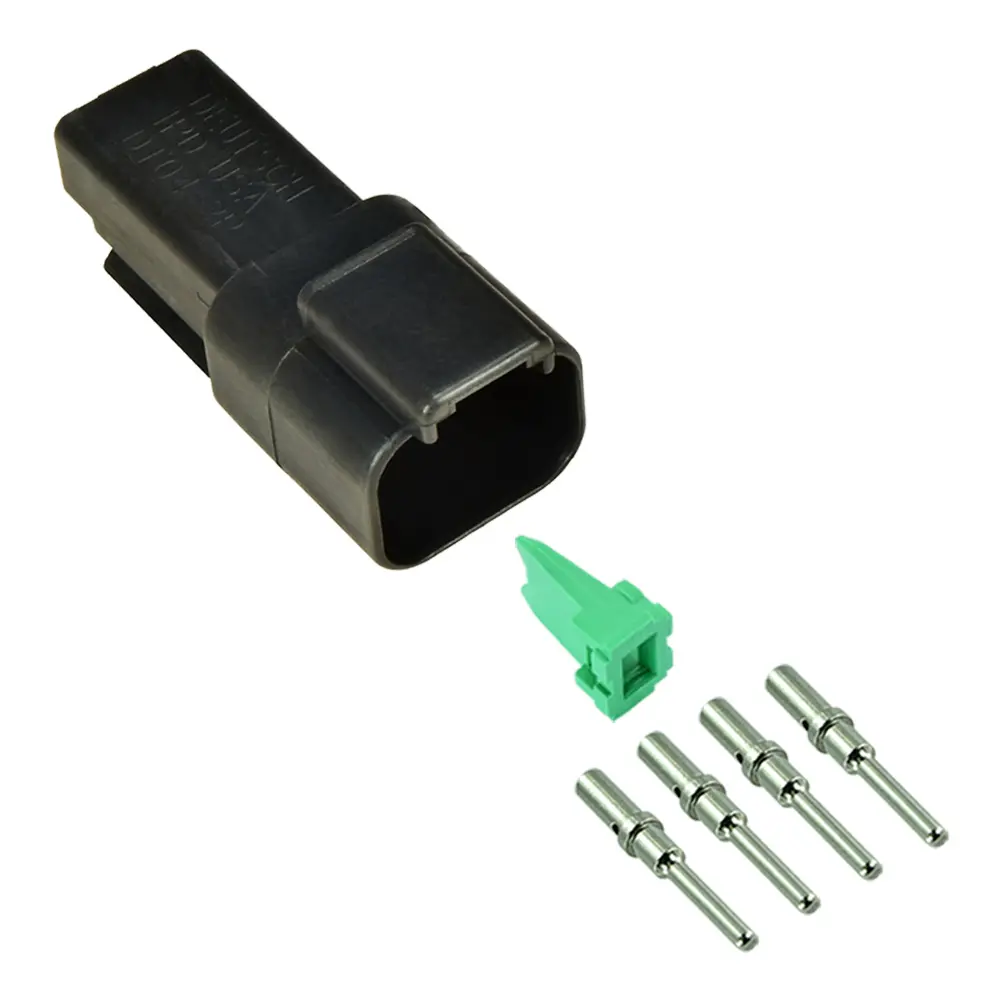 DT 4 Way Black Receptacle Kit Solid Nickle