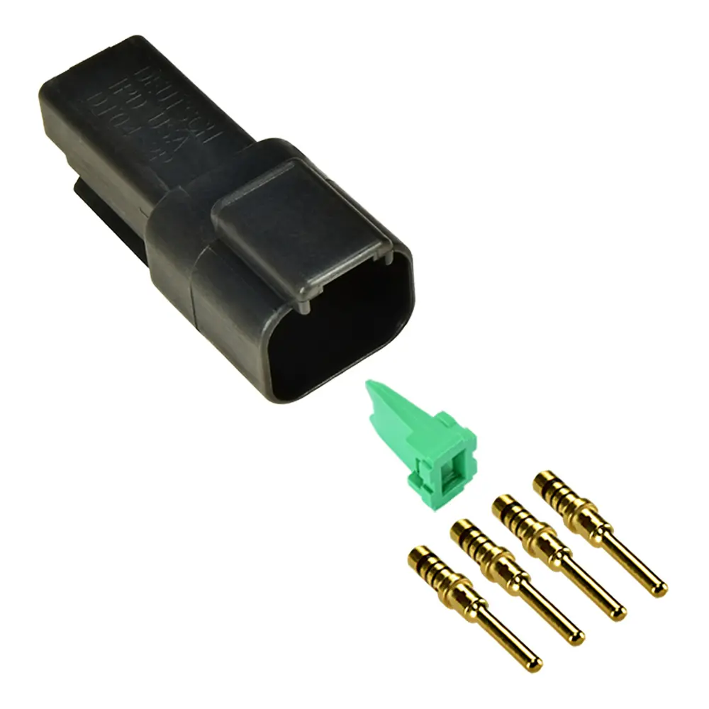 DT 4 Way Black Receptacle Kit Solid Gold