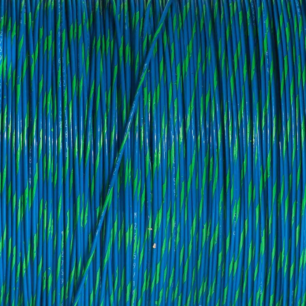 M22759/16-22-65 BLUE/GREEN WIRE TEFZEL 22 AWG