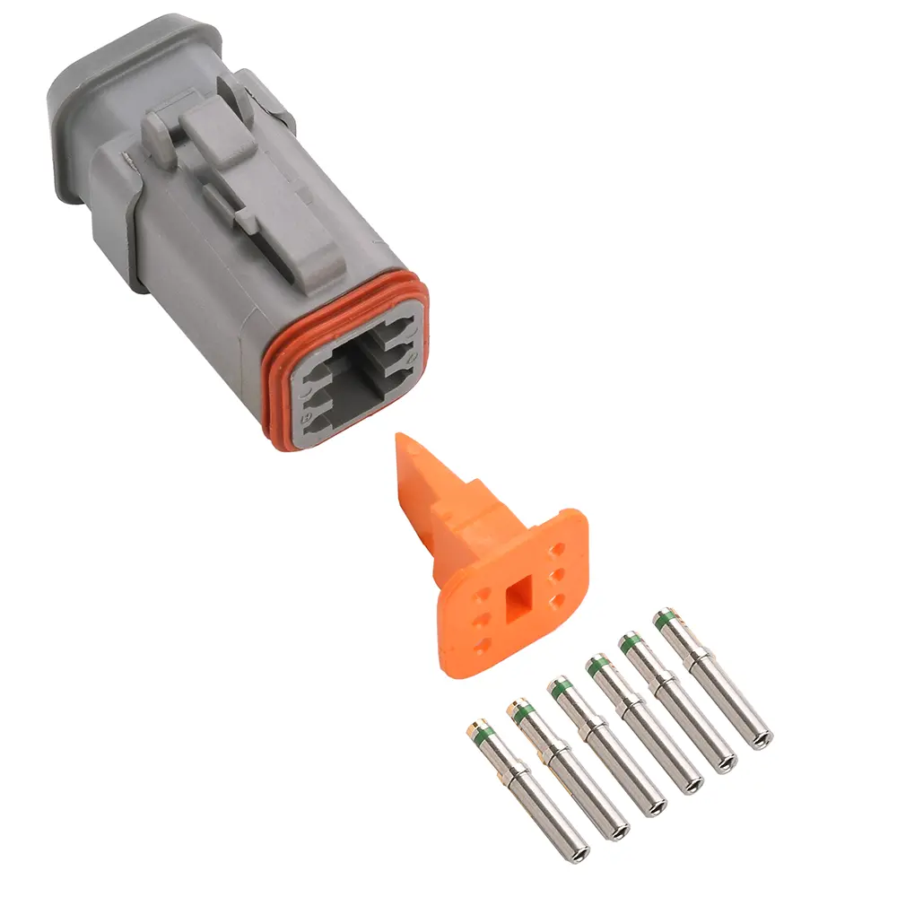 DT 6 WAY PLUG KIT SOLID NICKLE 16-14 SB