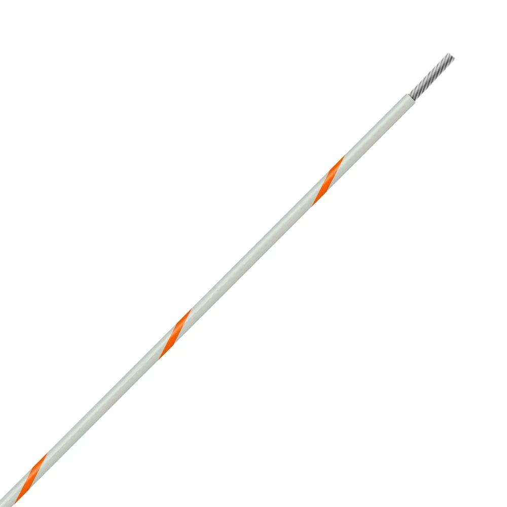 White/Orange Wire Tefzel 8 AWG