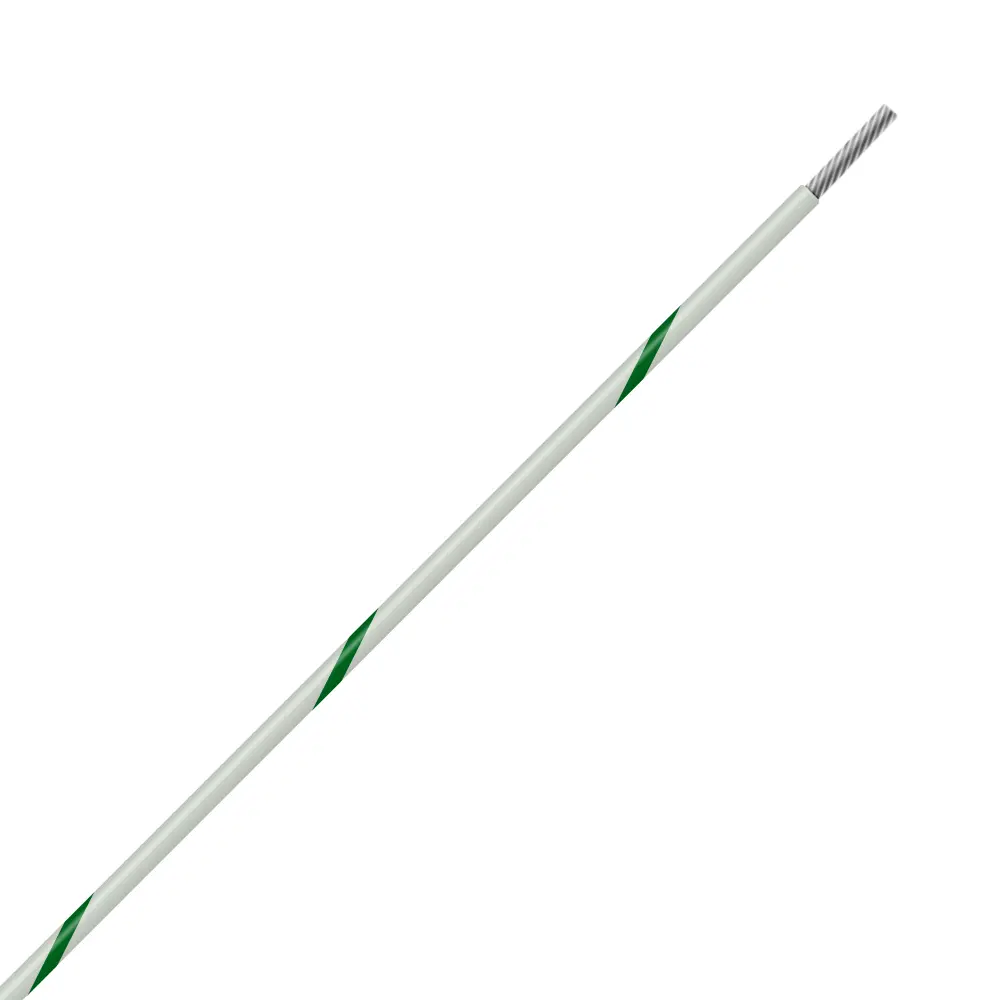 White/Green Wire Tefzel 10 AWG