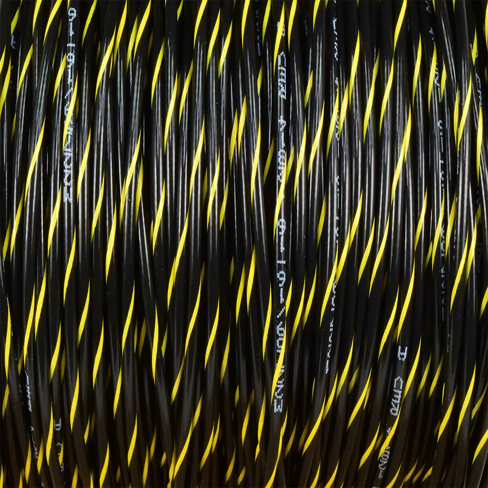 M22759/16-16-04 BLACK/YELLOW WIRE TEFZEL 16 AWG