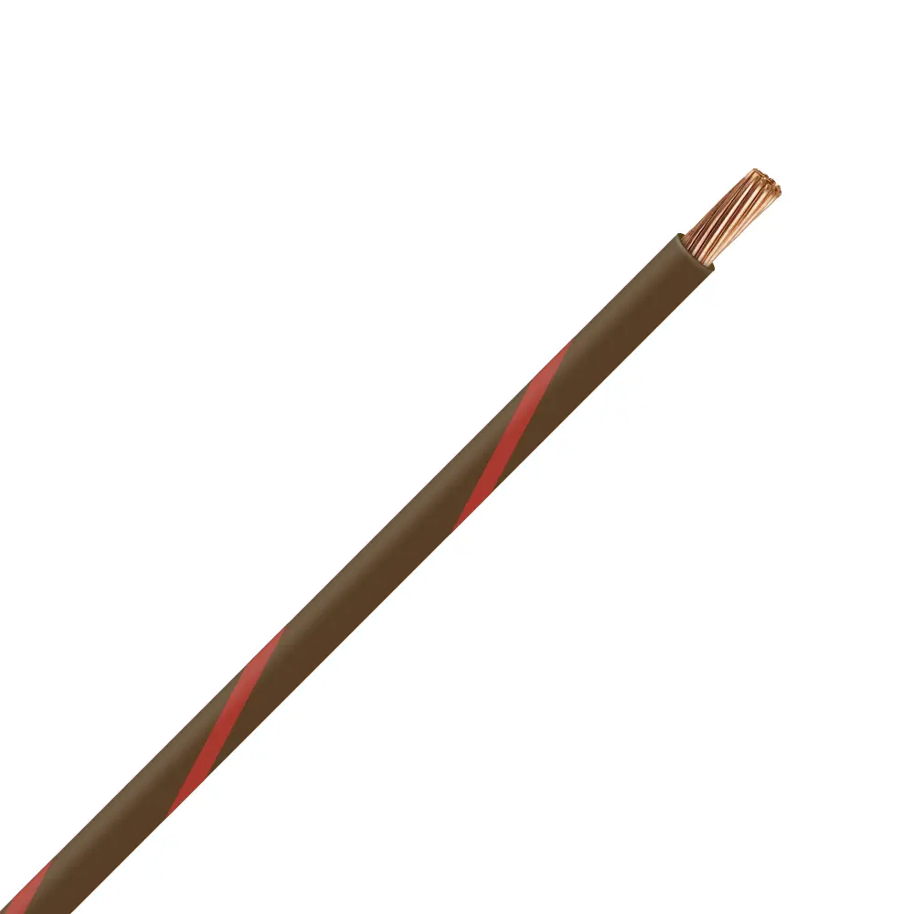 TXL 18 BROWN/RED STRIPED WIRE