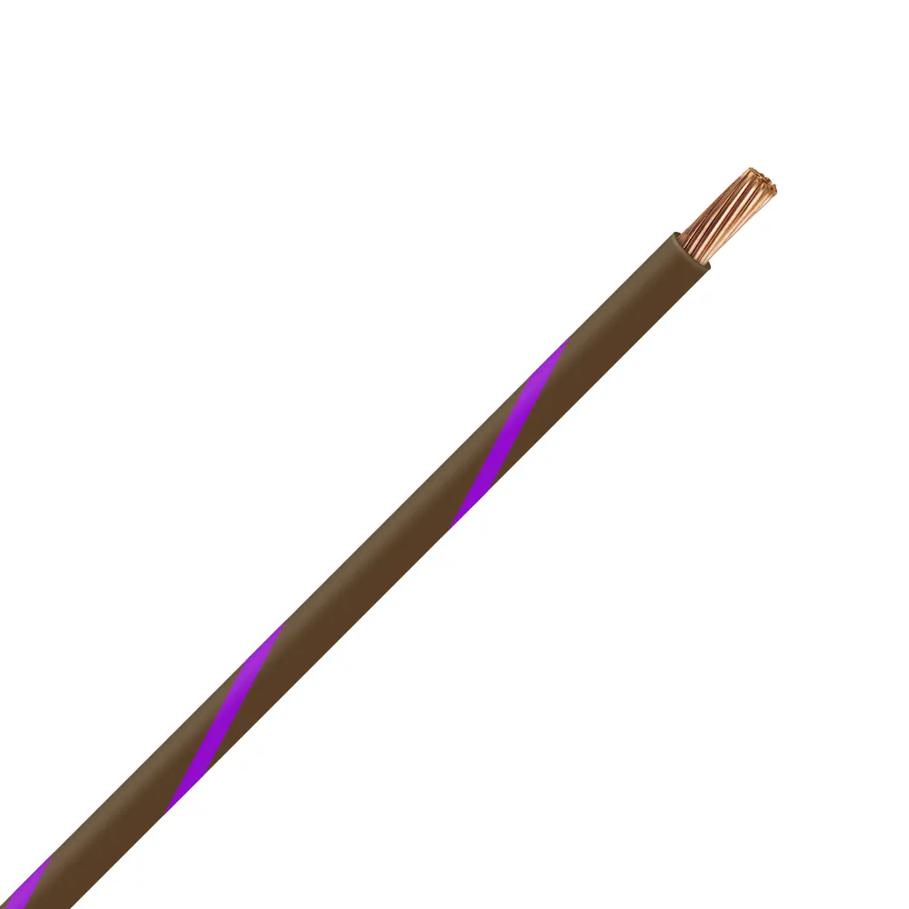 TXL 18 BROWN/PURPLE STRIPED WIRE