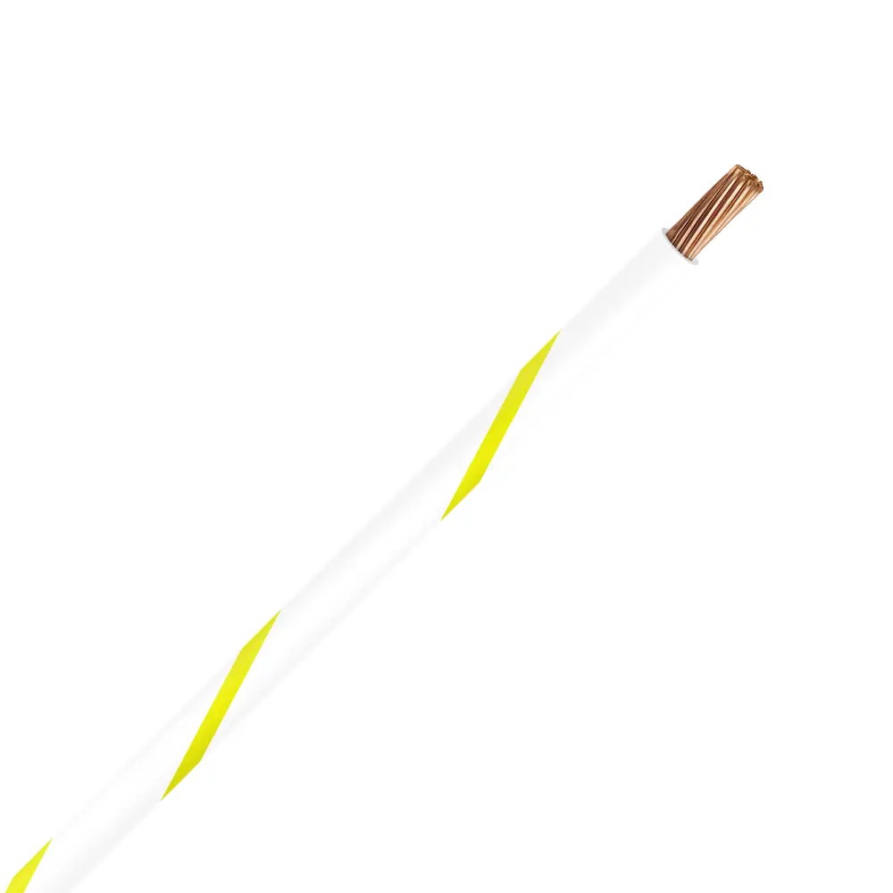 TXL 22 WHITE/YELLOW STRIPED WIRE