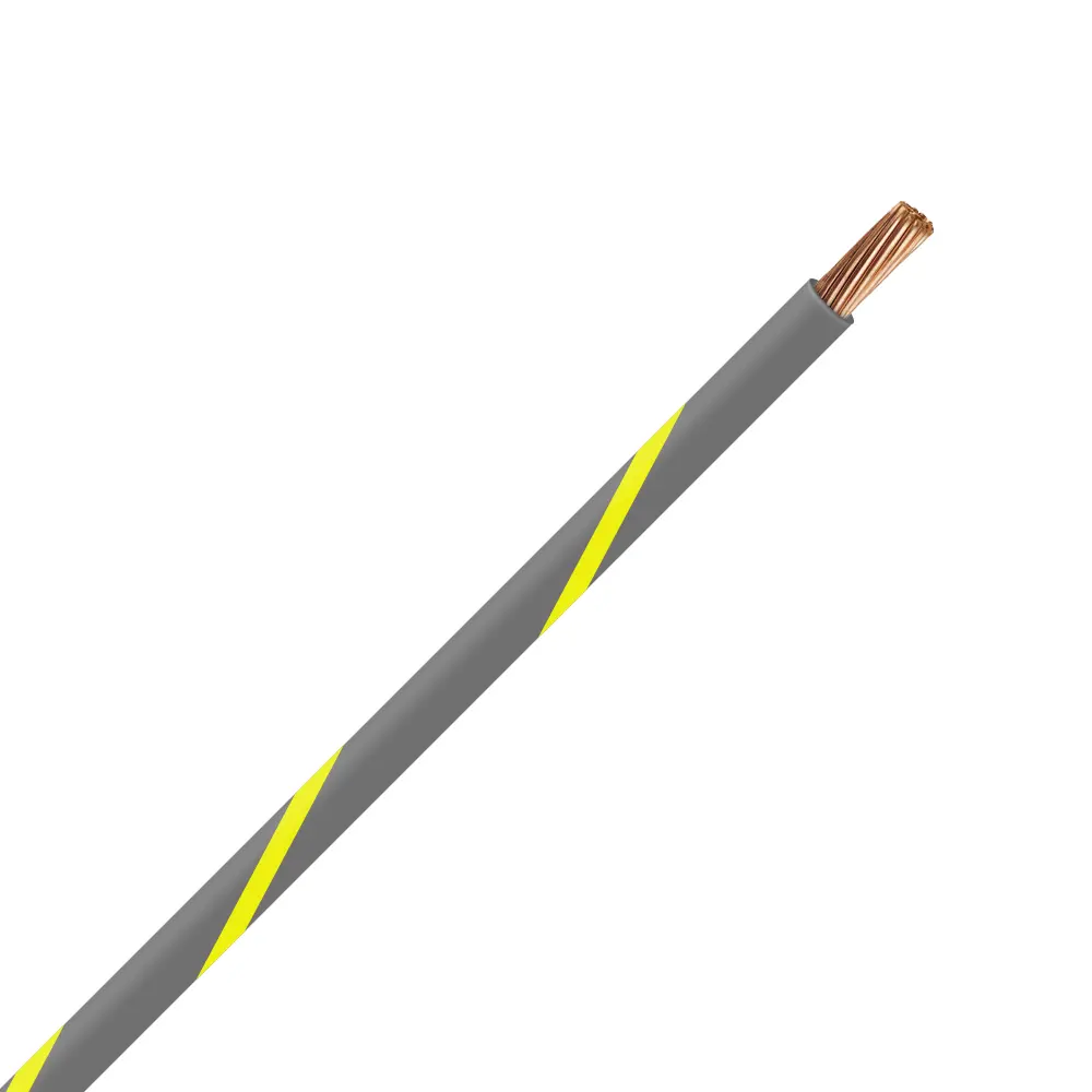 TXL 18 GRAY/YELLOW STRIPED WIRE