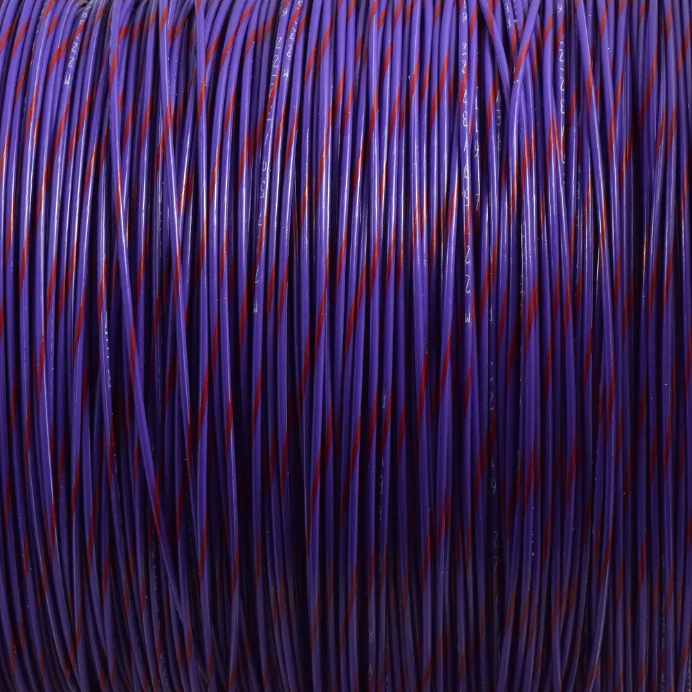 VIOLET/RED WIRE TEFZEL 22 AWG