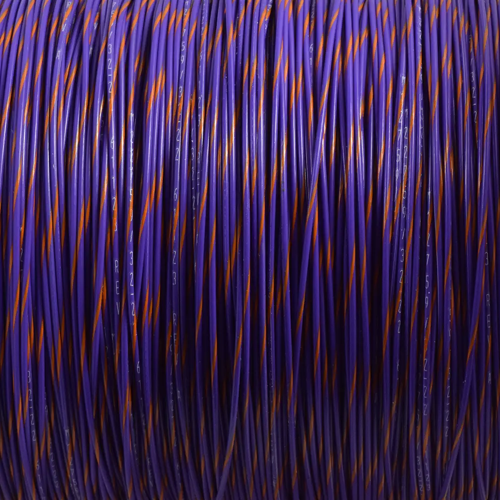 VIOLET/ORANGE WIRE TEFZEL 22 AWG