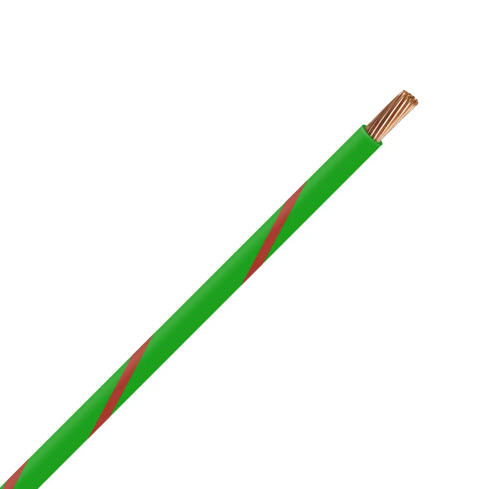 TXL 22 GREEN/RED STRIPED WIRE