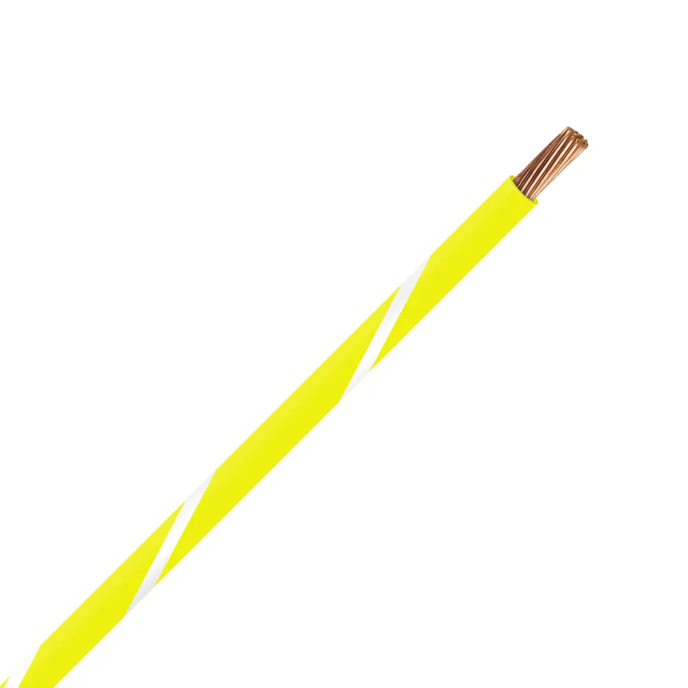 TXL 18 YELLOW/WHITE STRIPED WIRE