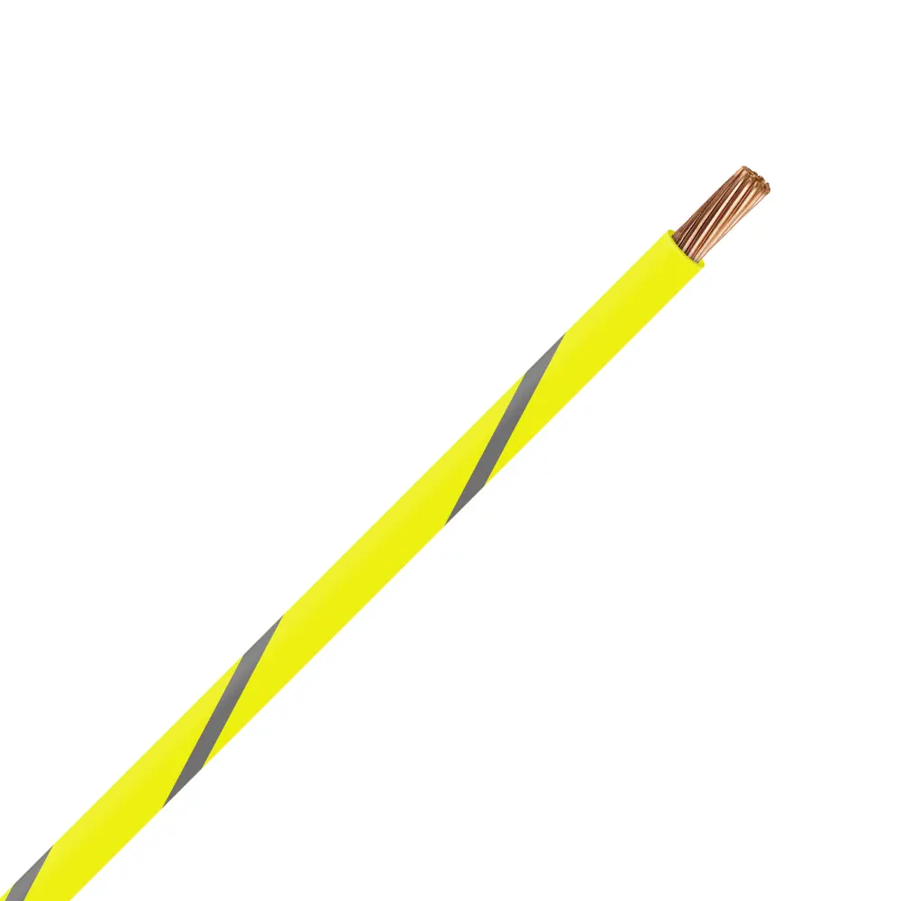 TXL 14 YELLOW/GRAY STRIPED WIRE