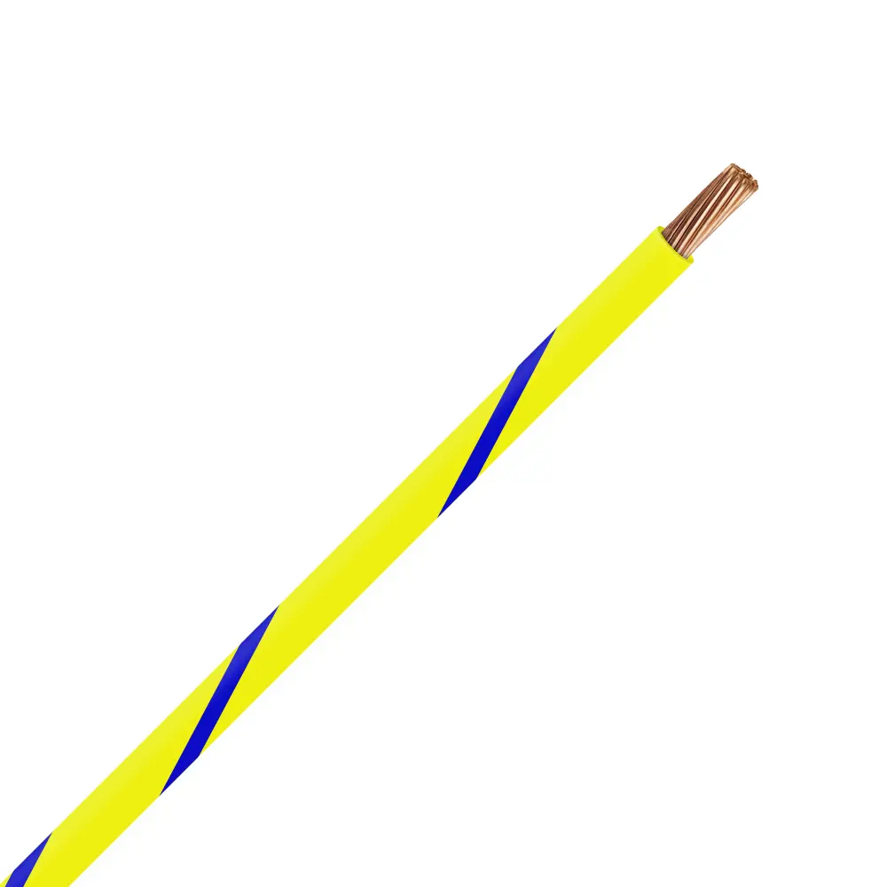 TXL 22 YELLOW/BLUE STRIPED WIRE