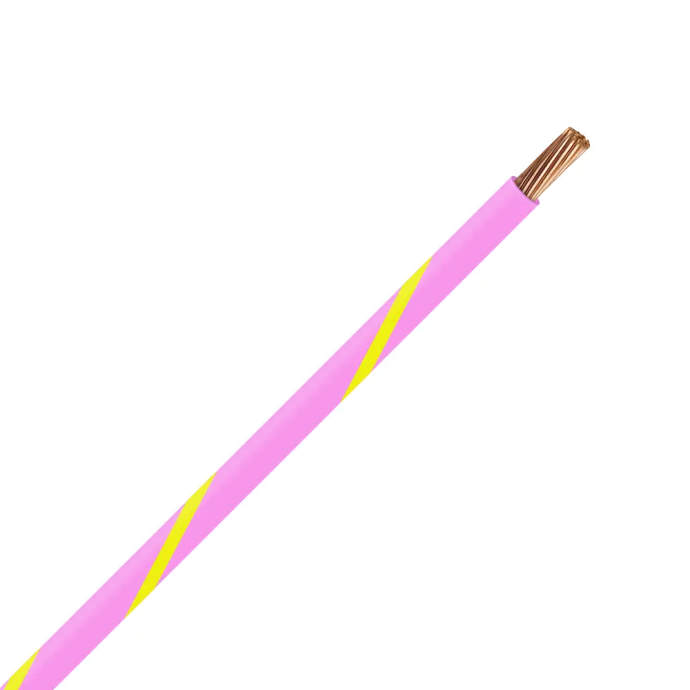 TXL 14 PINK/YELLOW STRIPED WIRE