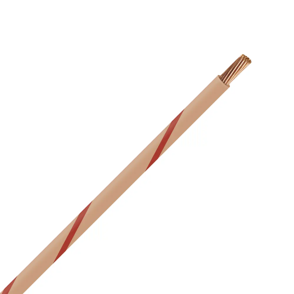 TXL 22 TAN/RED STRIPED WIRE