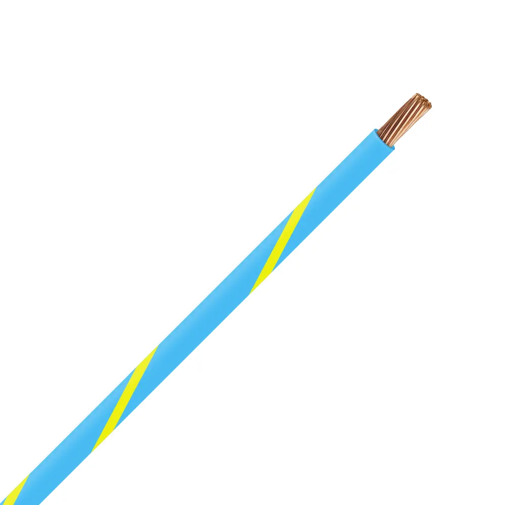 TXL 22 LIGHT BLUE/YELLOW STRIPED WIRE