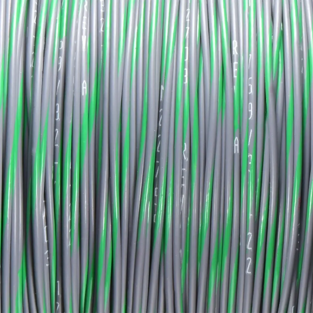 GRAY/GREEN WIRE TEFZEL 22 AWG