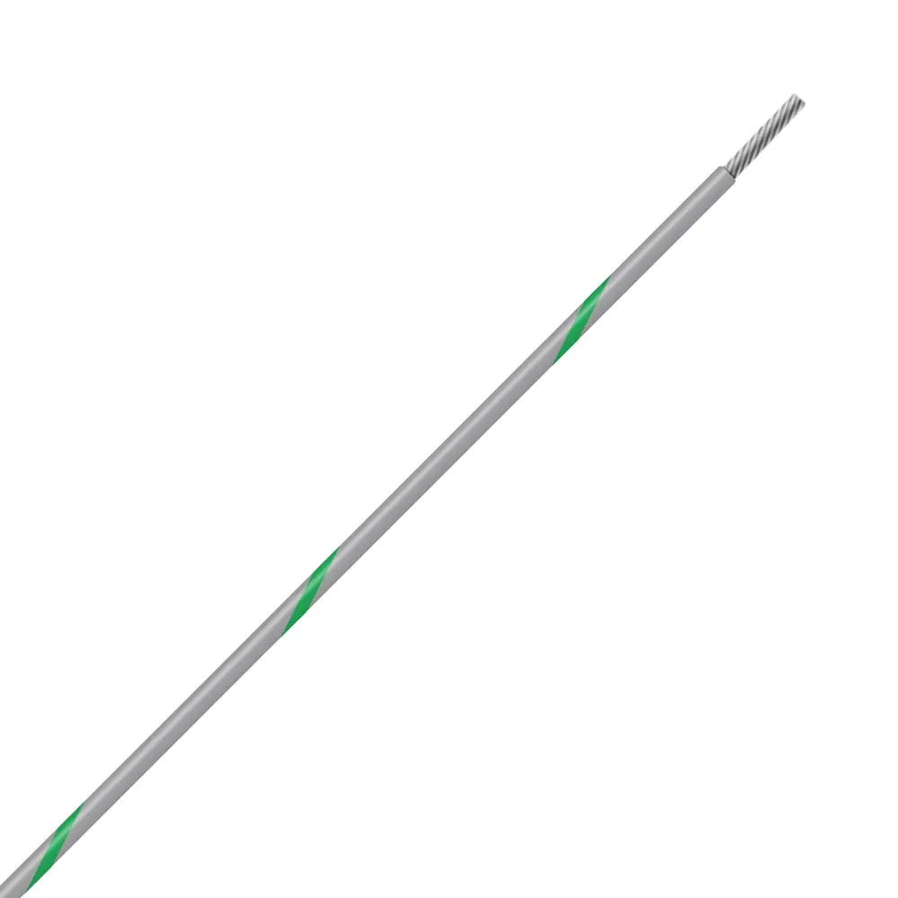 Gray/Green Wire Tefzel 12 AWG
