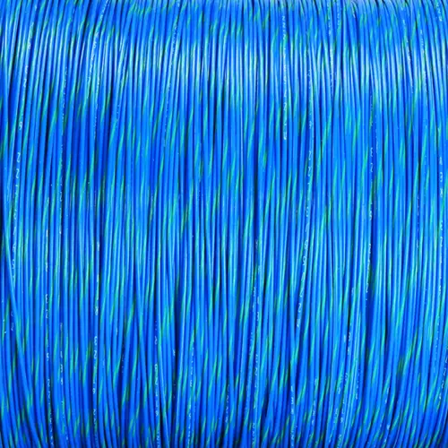 BLUE/GREEN BLACK WIRE TEFZEL 22 AWG