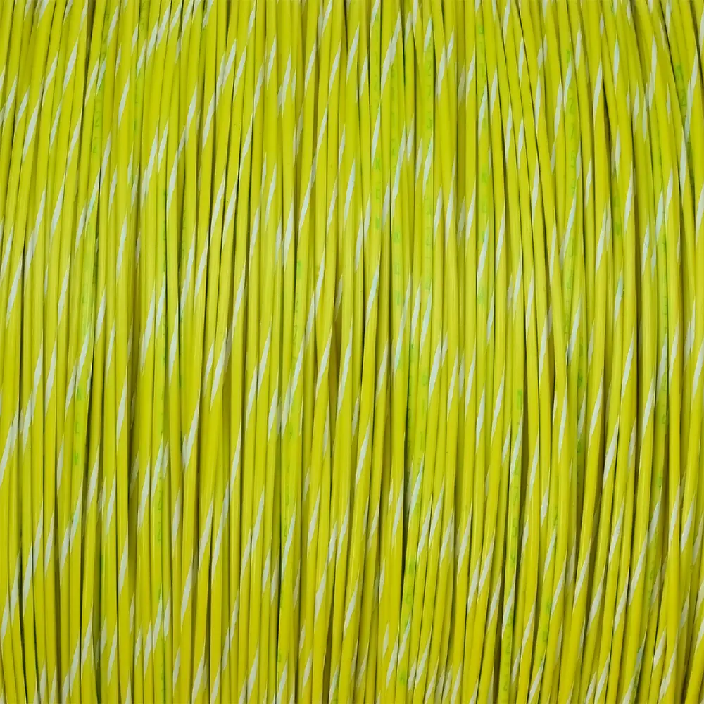 YELLOW/WHITE WIRE TEFZEL 22 AWG