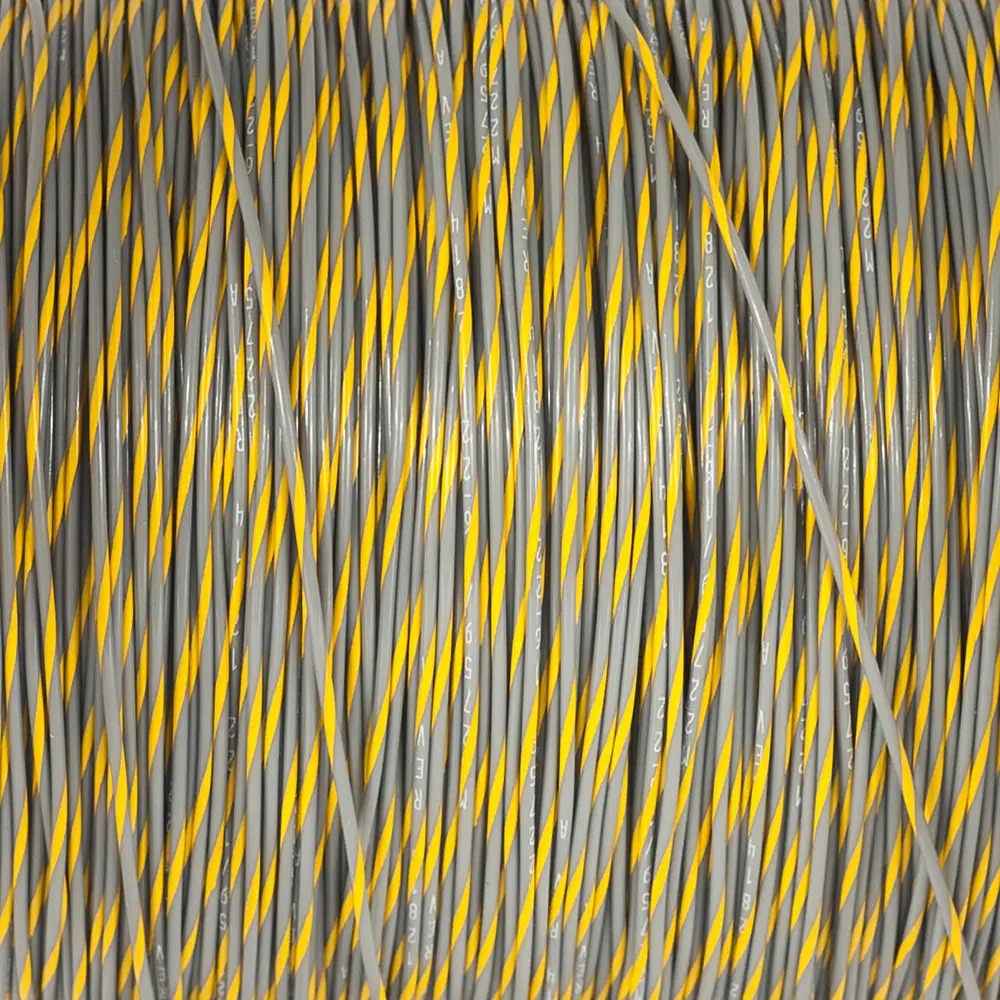 M22759/16-22-84 GRAY/YELLOW WIRE TEFZEL 22 AWG