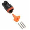 DT 3 Pin Plug Kit Solid Black 16-14