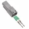 Deutsch DT 2 Way Receptacle Kit Stamped Nickle