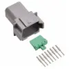 DT 8 Pin Receptacle Conn Kit Nickle Solid