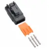 DTM 3 Way Plug Kit Nickle Solid Black