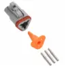 DT 3 Pin Plug Kit Solid Nickle