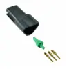 DT 3 Pin Receptacle Kit Gold Black