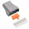 DTM 12 Way Receptacle Kit Nickle Solid