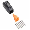 DTM 6 Way Plug Kit Nickle Solid 18-16 Black