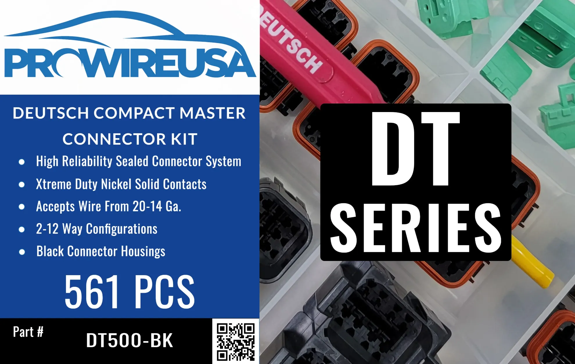 Deutsch DT Mini Master Kit Black - DT500-BK, image 1 of 2
