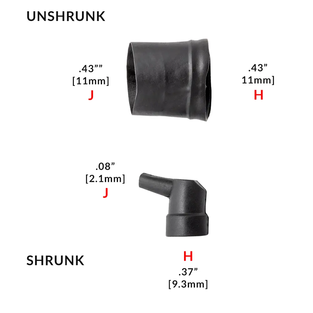 224W221-25-0 90° Lipped Boot G03 MOD - 224W221-25-G03-0