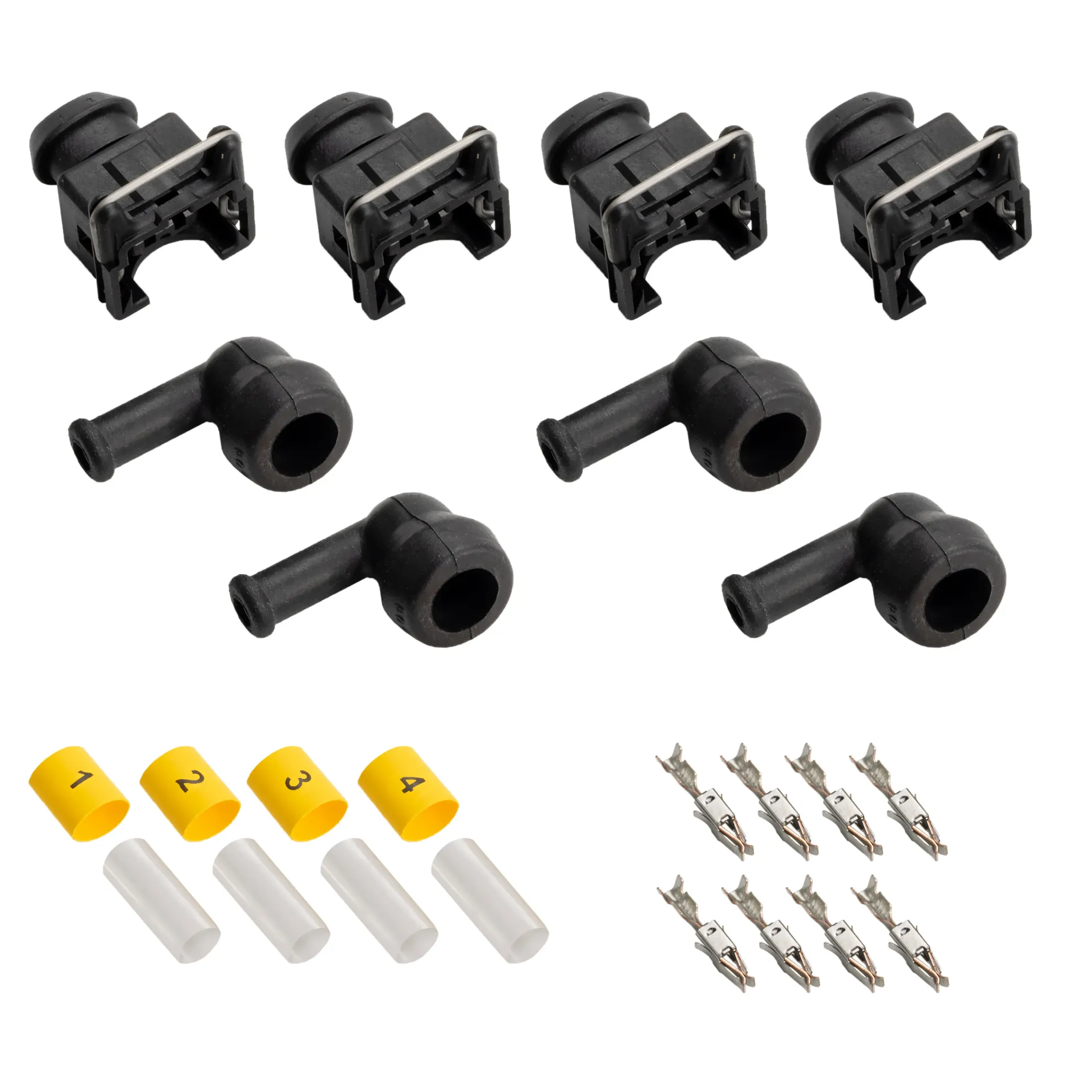 4 CYL Injector Connector Kit W 90º Boots - 4CYLK-90