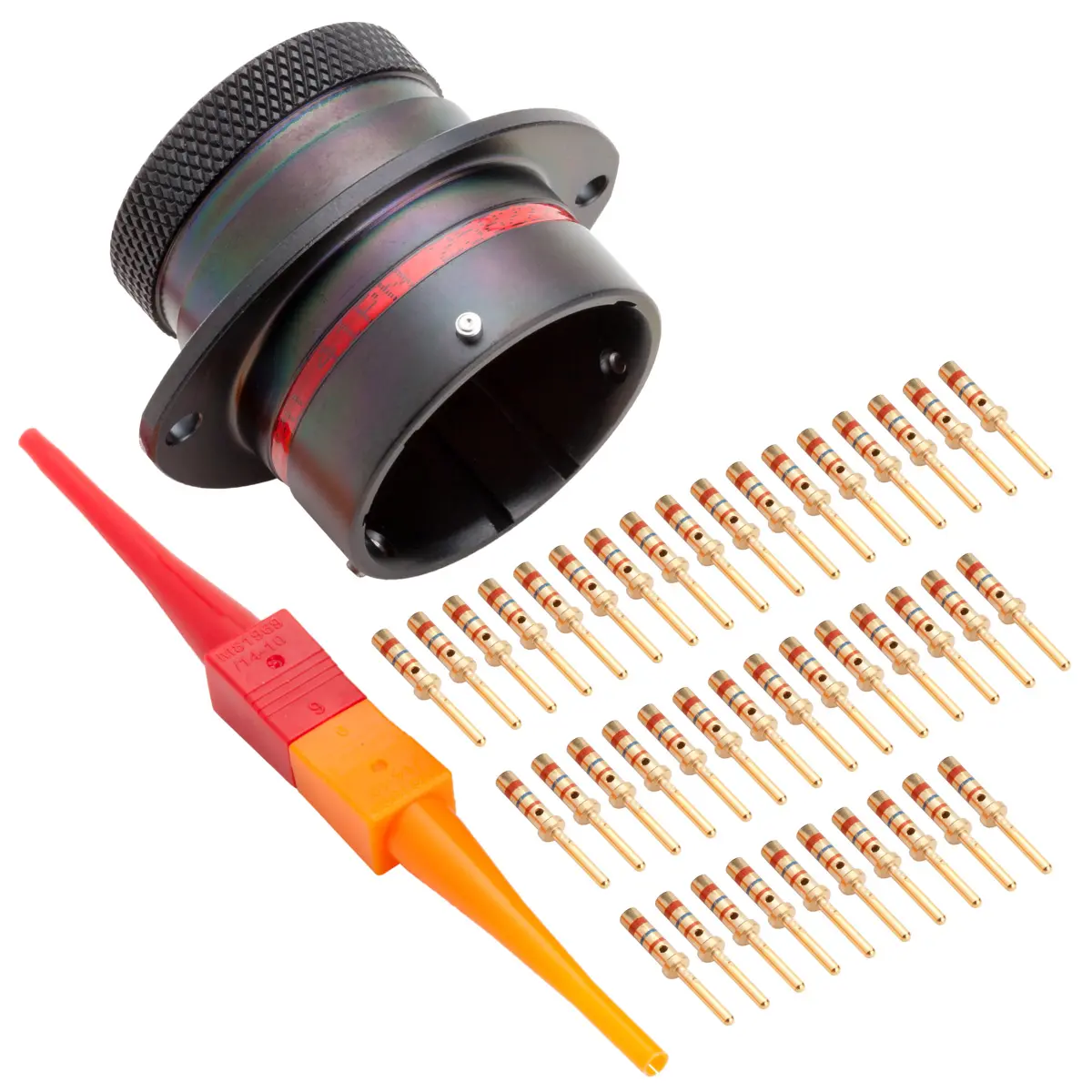 AS,41 Way,FLG,Pin,N Key,Red - AS020-41PN