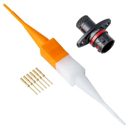 ASX,6 Way,Pin,FLG,N Key,Red - ASX002-06PN-HE