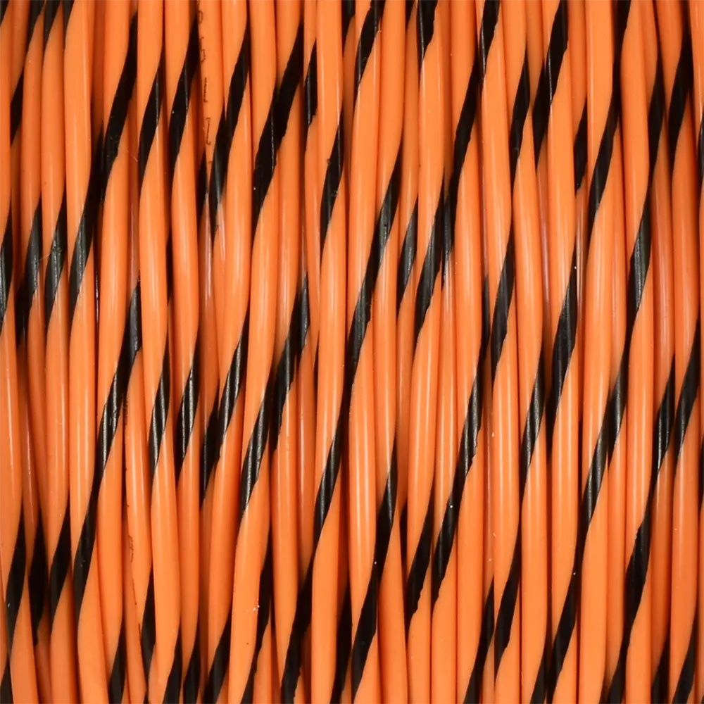 M22759/16-18-30 Orange/Black Wire Tefzel 18 AWG