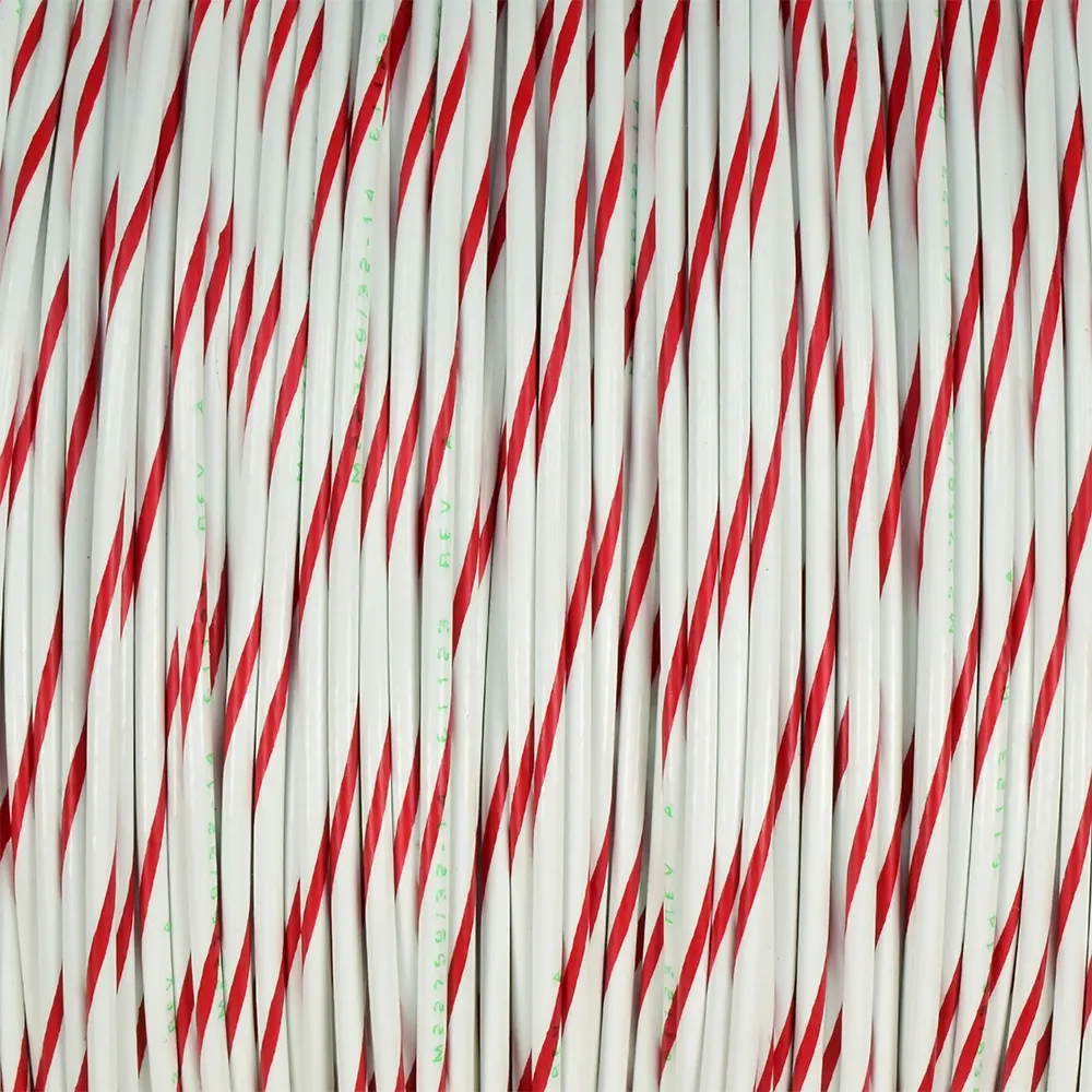 White/Red Wire Tefzel 14 AWG - M22759/32-14-92