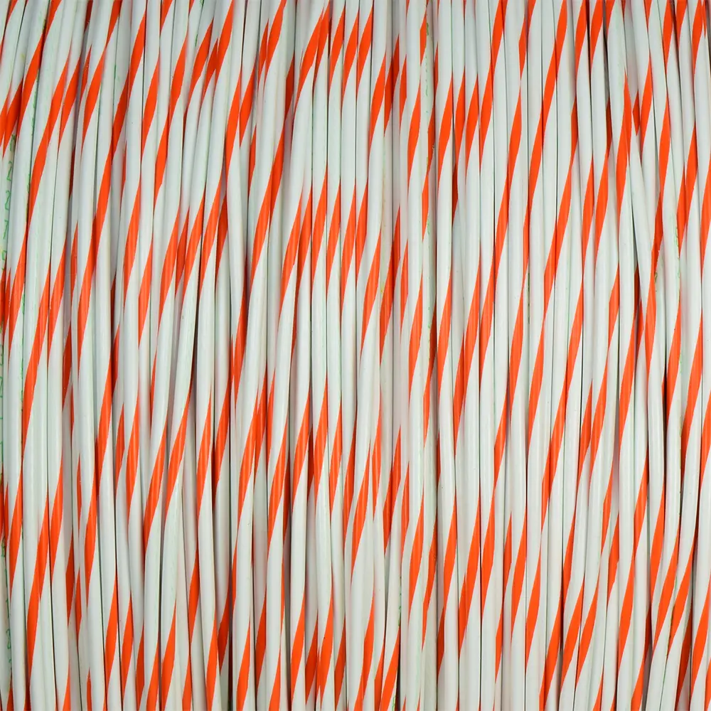 White/Orange Wire Tefzel 18 AWG - M22759/32-18-93