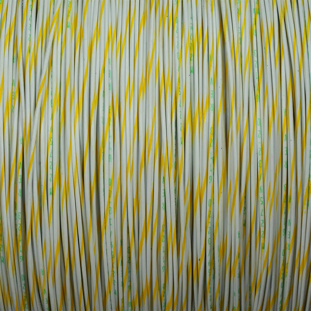 White/Yellow Wire Tefzel 20 AWG - M22759/32-20-94