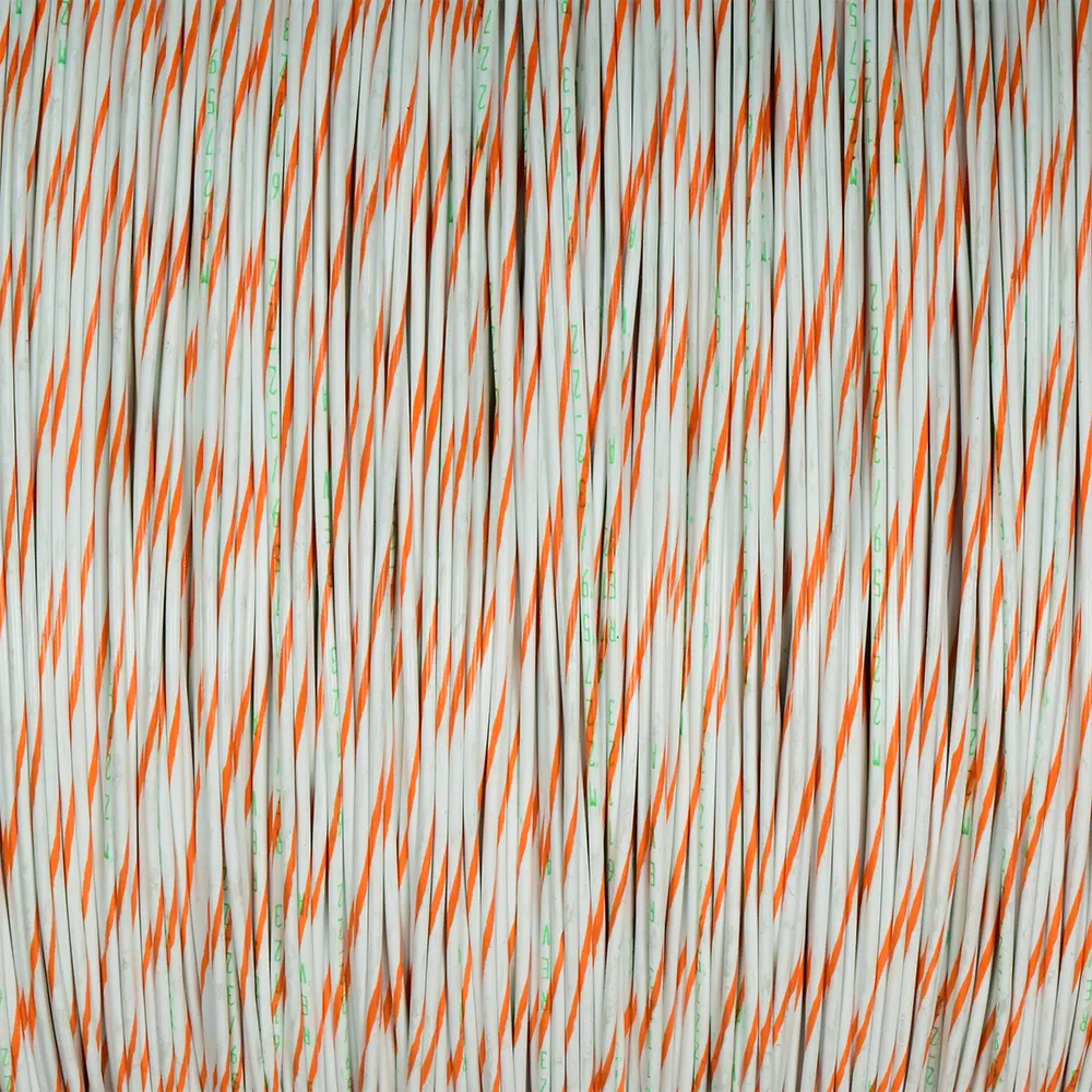 White/Orange Wire Tefzel 22 AWG - M22759/32-22-93