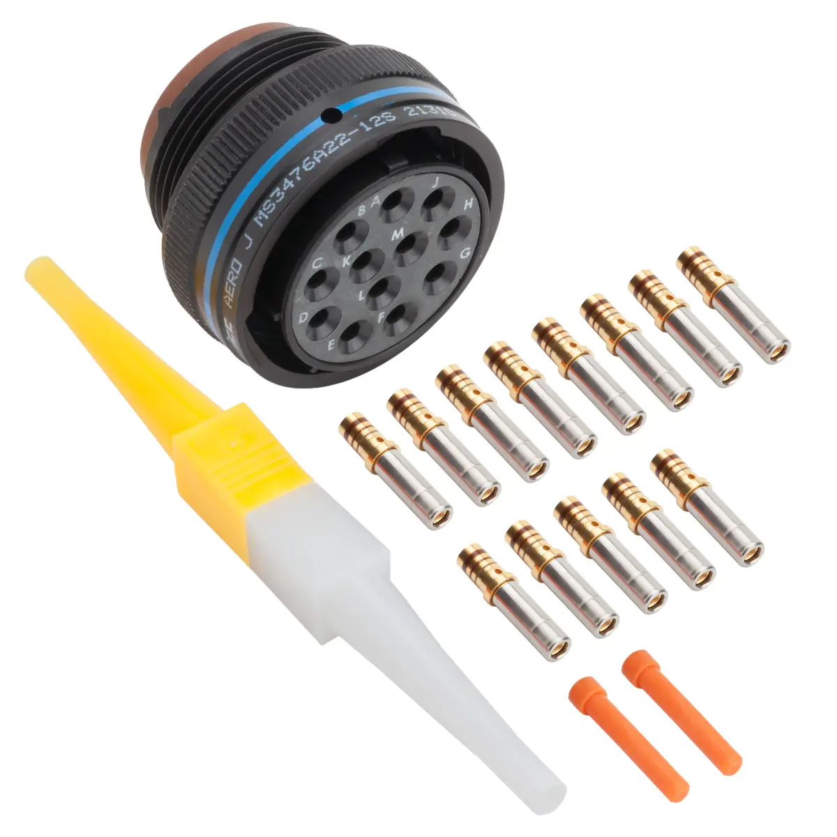 MS3476L22-12S Plug Connector Black - MS3476A22-12S