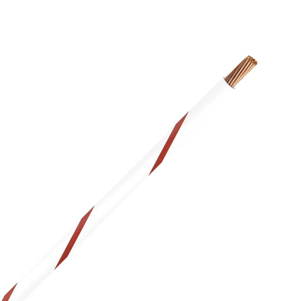 TXL 10 White/Red Striped Wire - TXL-10-92