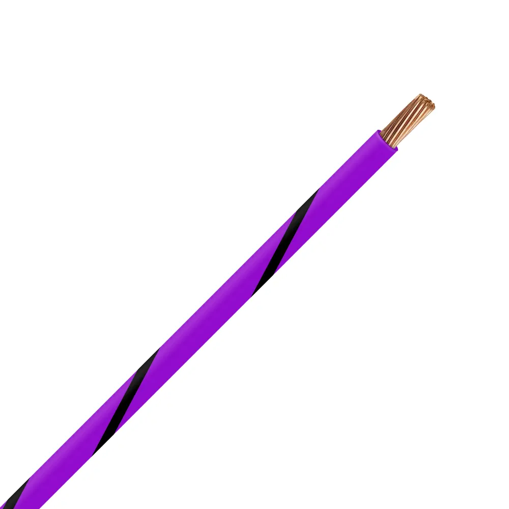 TXL 16 Purple/Black Striped Wire - TXL-16-70