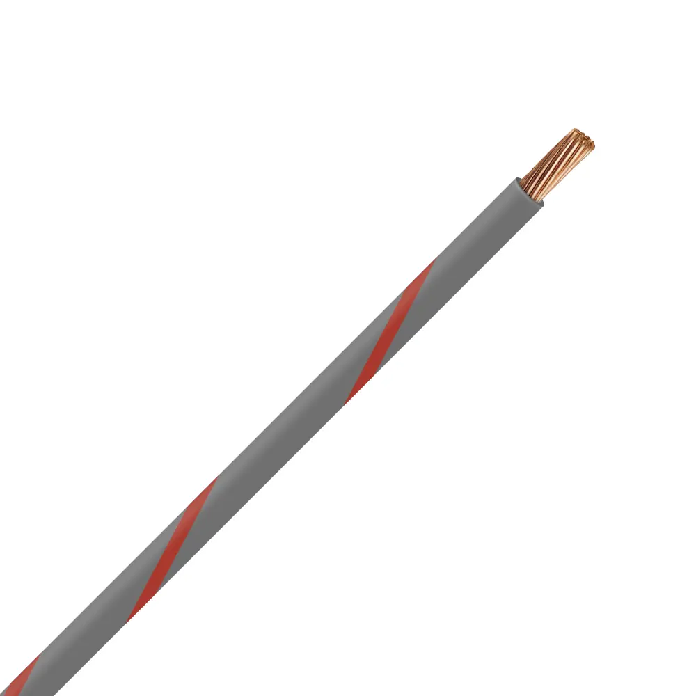 TXL 16 Gray/Red Striped Wire - TXL-16-82